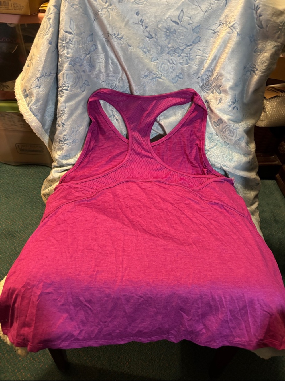 Women’s Fuchsia Racerback Performance Tank - Picture 3 of 3